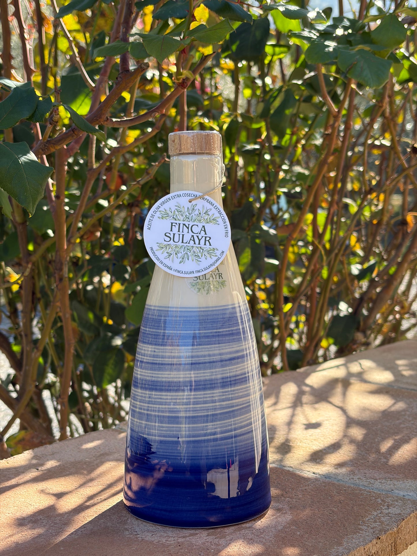 Botella AOVE de gres porcelánico cónica 500ml. SULAYR DIF.