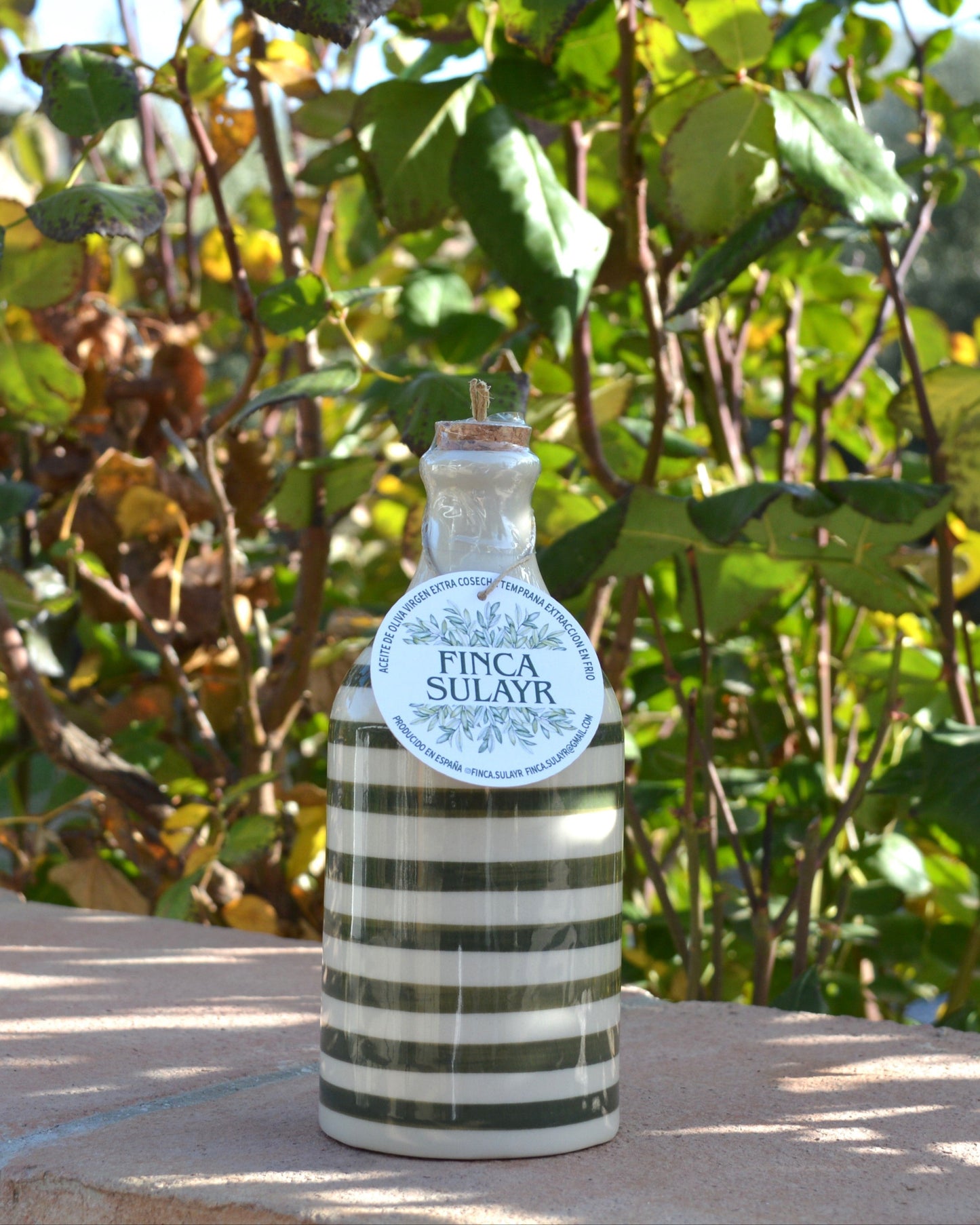 Botella AOVE de gres porcelánico 250ml. OLIVO